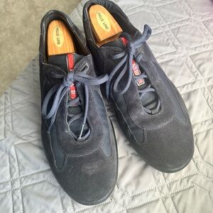Prada Bleu and Red Men's Sneakers